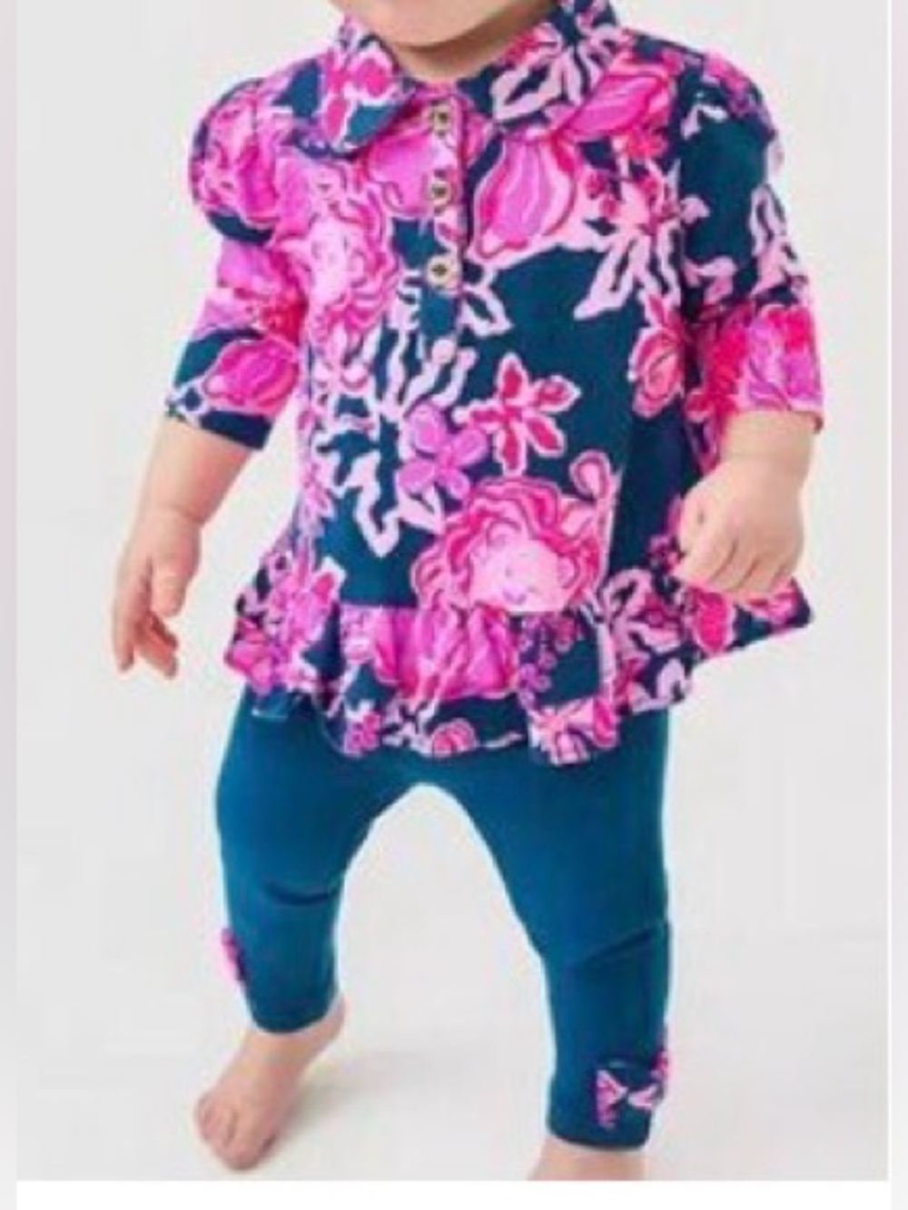 Lilly Pulitzer Little Girls Tunic Top & Legging Set (2 pieces). Sz 6-12 mos NWT